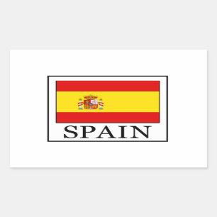 Rectangular Pegatina de España