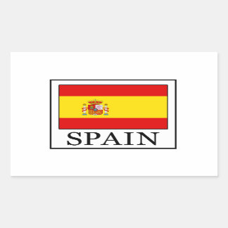Rectangular Pegatina de España