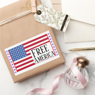 Rectangular Pegatina de Estados Unidos Libre