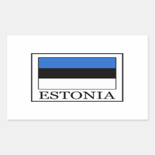 Rectangular Pegatina de Estonia