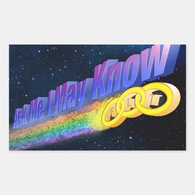 Rectangular Pegatina de extraños "Pregúntame que lo sepa" (Anverso)