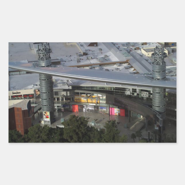 Rectangular Pegatina de Fashion Show Mall Las Vegas (Anverso)