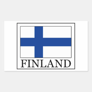 Rectangular Pegatina de Finlandia