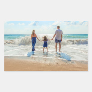 Rectangular Pegatina de fotos personalizado con tus fotos favo
