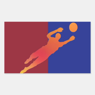 Rectangular Pegatina de fútbol