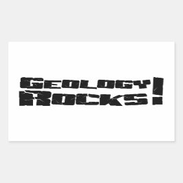 Rectangular Pegatina de Geology Rocks