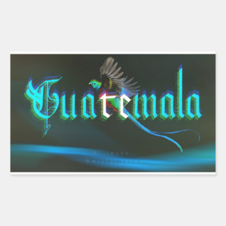 Rectangular Pegatina de Guatemala