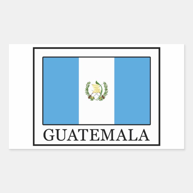 Rectangular Pegatina de Guatemala (Anverso)