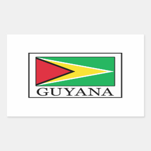 Rectangular Pegatina de Guyana