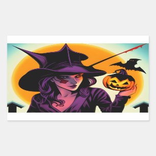 Rectangular Pegatina de Halloween