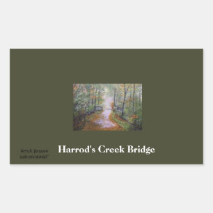 Rectangular Pegatina DE HARROD'S CREEK BRIDGE