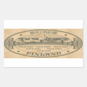 Rectangular Pegatina de Helsinki