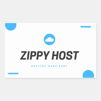 Rectangular Pegatina de host de Zippy