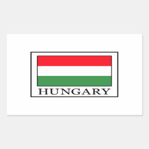 Rectangular Pegatina de Hungría