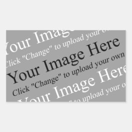 Rectangular Pegatina de imágenes y Personalizables de texto