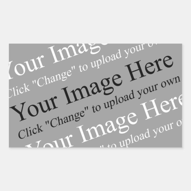 Rectangular Pegatina de imágenes y Personalizables de texto (Anverso)