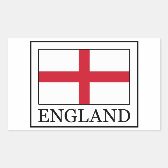 Rectangular Pegatina de Inglaterra (Anverso)