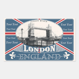 Rectangular Pegatina de Inglaterra