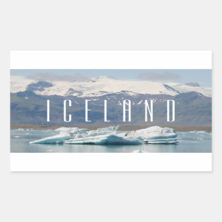 Rectangular Pegatina de Islandia