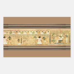 Rectangular Pegatina de jeroglíficos de Egipto
