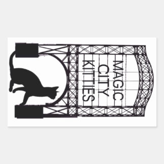 Rectangular Pegatina de Kitties de Magic City