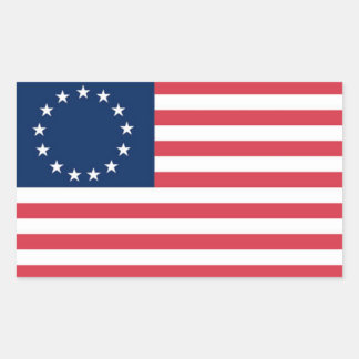 Rectangular pegatina de la bandera 1776
