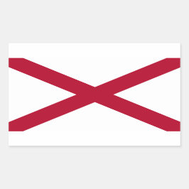 Rectangular Pegatina de la bandera de Alabama*