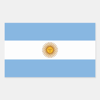 Rectangular Pegatina de la bandera de Argentina