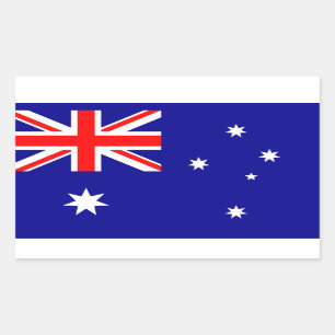 Rectangular Pegatina de la bandera de Australia