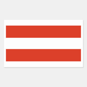 Rectangular Pegatina de la bandera de Austria