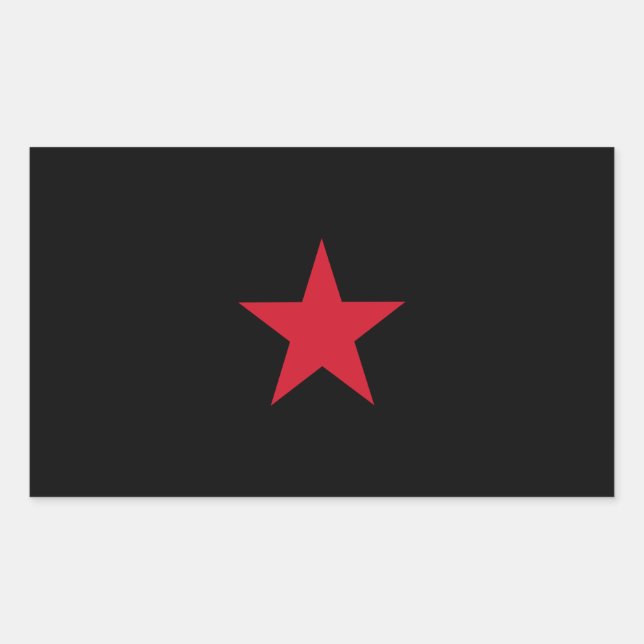 Rectangular Pegatina de la bandera de EZLN (Anverso)
