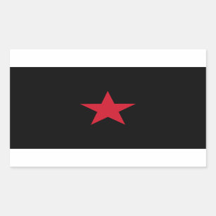 Rectangular Pegatina de la bandera de EZLN