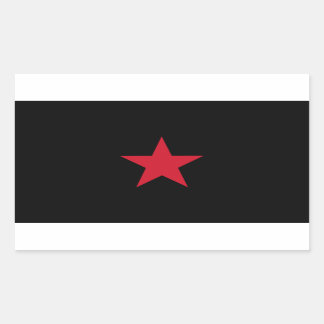 Rectangular Pegatina de la bandera de EZLN