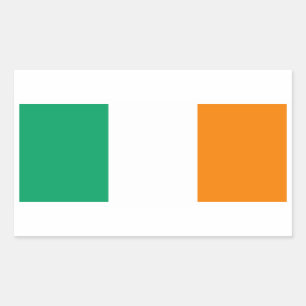 Rectangular Pegatina de la bandera de Irlanda