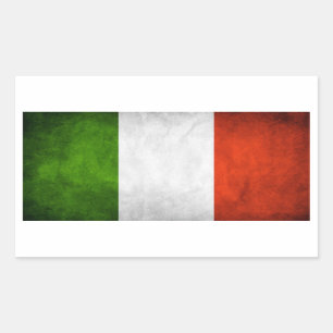 Rectangular Pegatina de la bandera de Italia