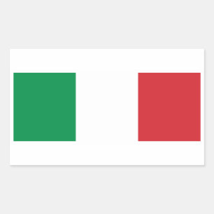 Rectangular Pegatina de la bandera de Italia