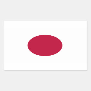 Rectangular Pegatina de la bandera de Japón