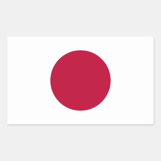 Rectangular Pegatina de la bandera de Japón