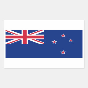 Rectangular Pegatina de la bandera de Nueva Zelanda