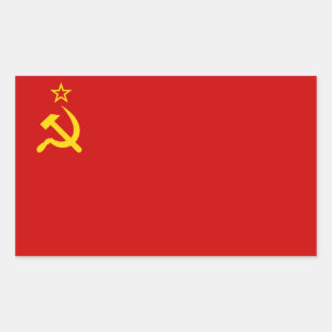 Rectangular Pegatina de la bandera de URSS