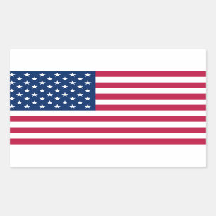 Rectangular Pegatina de la bandera de USA*