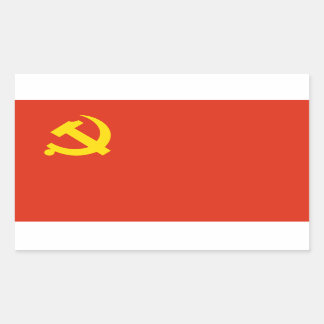 Rectangular Pegatina de la bandera del Fiesta comunista chino