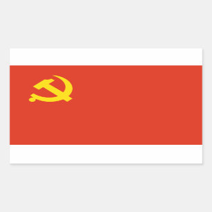 Rectangular Pegatina de la bandera del Partido Comunista Chino
