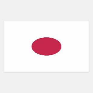Rectangular Pegatina de la bandera japonesa