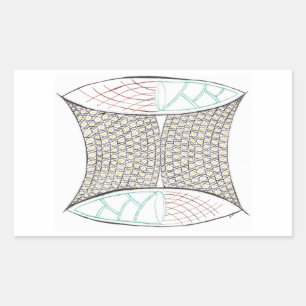 Rectangular Pegatina de la cesta de curación