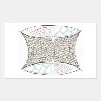 Rectangular Pegatina de la cesta de curación