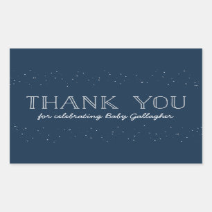 Rectangular Pegatina de la ducha de bebé estrella