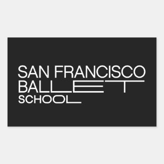 Rectangular Pegatina de la Escuela de Ballet de SF