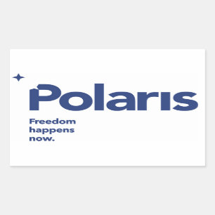 Rectangular Pegatina de la estrella polar