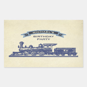 Rectangular Pegatina de la fiesta de cumpleaños de los niños d